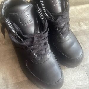 Nike Air Black Leather Sneakers